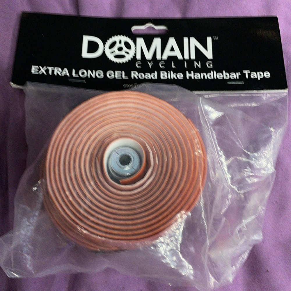 DOMAIN CYCLING EXTRA LONG GEL Read Bike Handlebar Tape Orange grip tape NEW